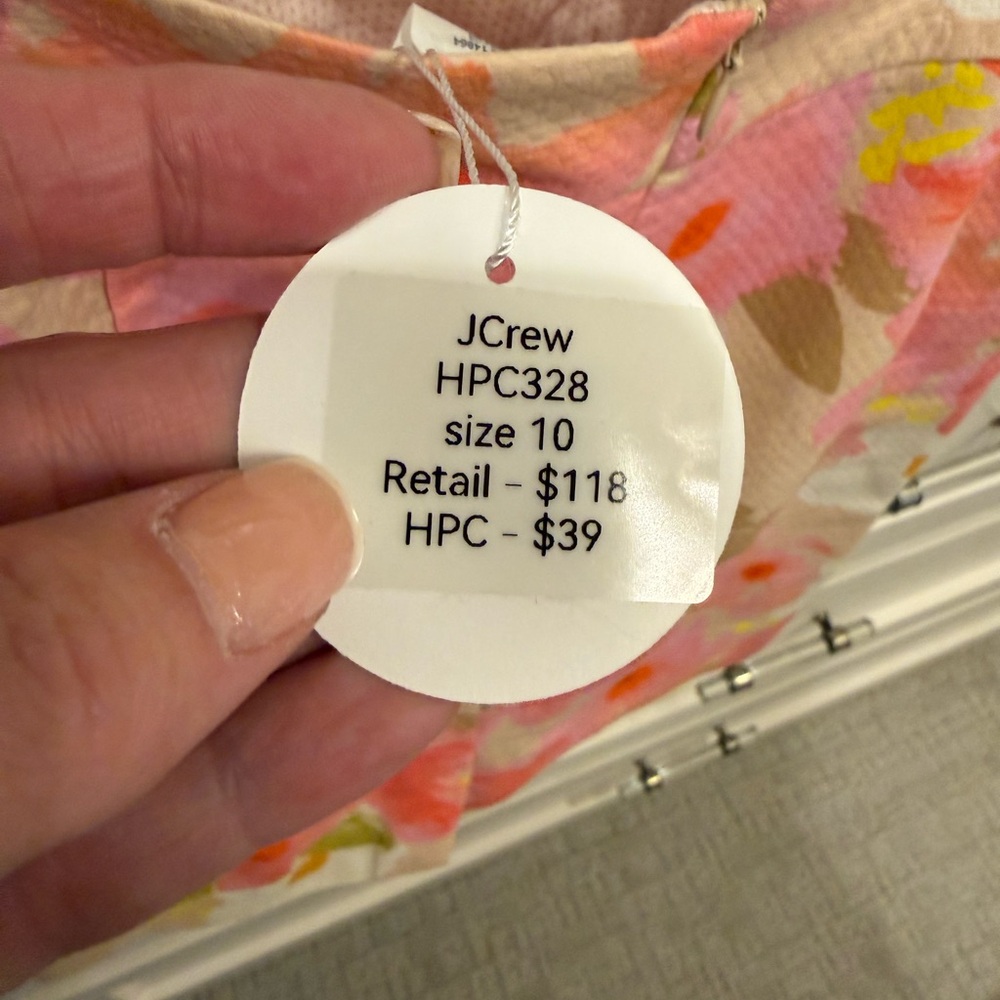 J. Crew Pink Floral Pencil Skirt with Cream & Green Accents - Picture 7 of 7